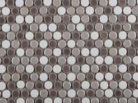 Confetti penny round porcelain tile mosaic