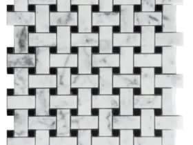 Synergy marble basketweave mosaic greecian and black mix
