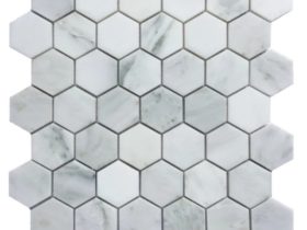 Greecian marble hex 1 inch and 2 inch mosaic decorative tiles