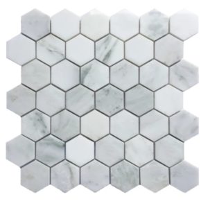 Greecian marble hex 2 inch mosaic decorative tile