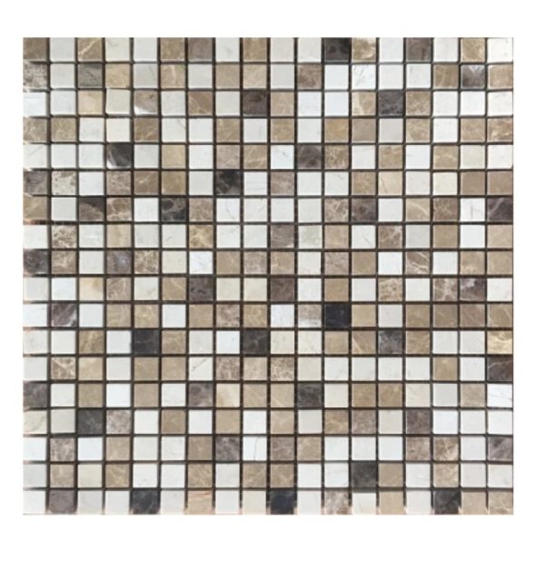 Mix marble .5 inch mosaic square tile