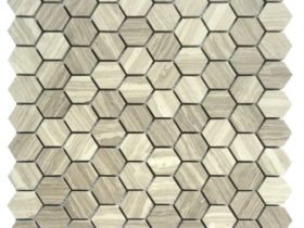 Synergy marble hex 1.25 inch mosaic taupe