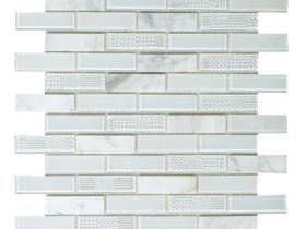 Synergy glass and greecian marble mosaic DC0039