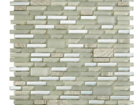 Synergy glass and stone mosaic tile mix N07033