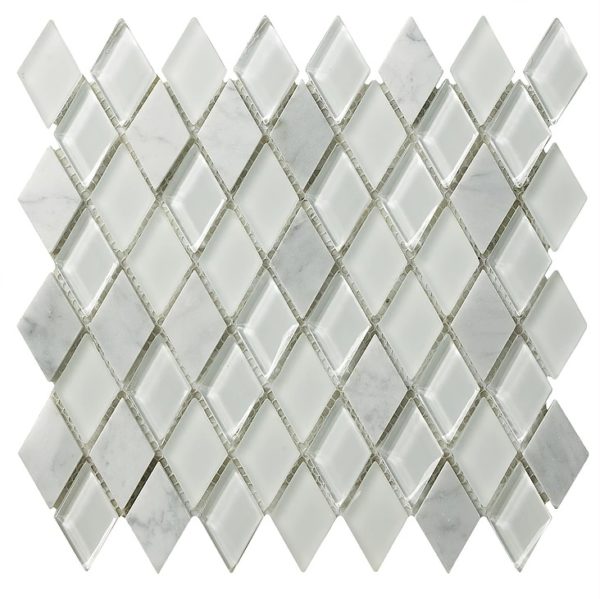 Synergy glass diamond and greecian marble mix DC0012
