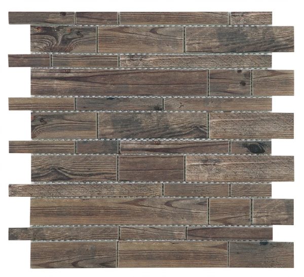 Synergy glass wood look mosaic DC0038