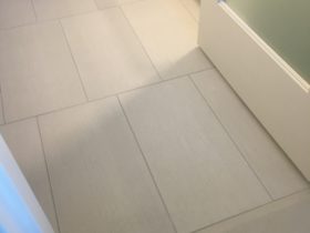 Commercial tile installation