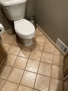 Before Picture Of The Bathroom Tile Floor