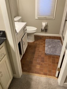 PA's bathroom floor tile before