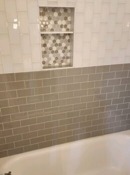 Minneapolis Bathroom Tile Custom Shelving
