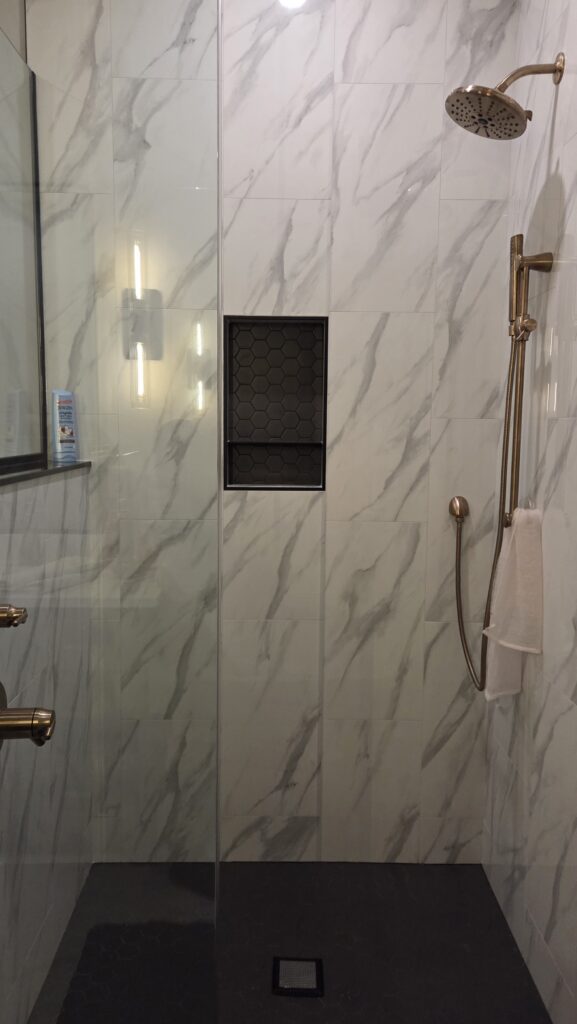 Tile niche and shower installation in lindstrom mn